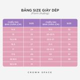  Giày Búp Bê Trẻ Em Cao Cấp Chính Hãng Crown Space Dành Cho Bé Gái Đi Chơi Đi Học CRUK3145 Size 30 - 36 