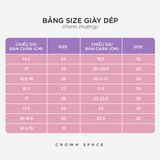  Giày Búp Bê Trẻ Em Cao Cấp Chính Hãng Crown Space Dành Cho Bé Gái Đi Chơi Đi Học CRUK3132 Size 28 - 37 