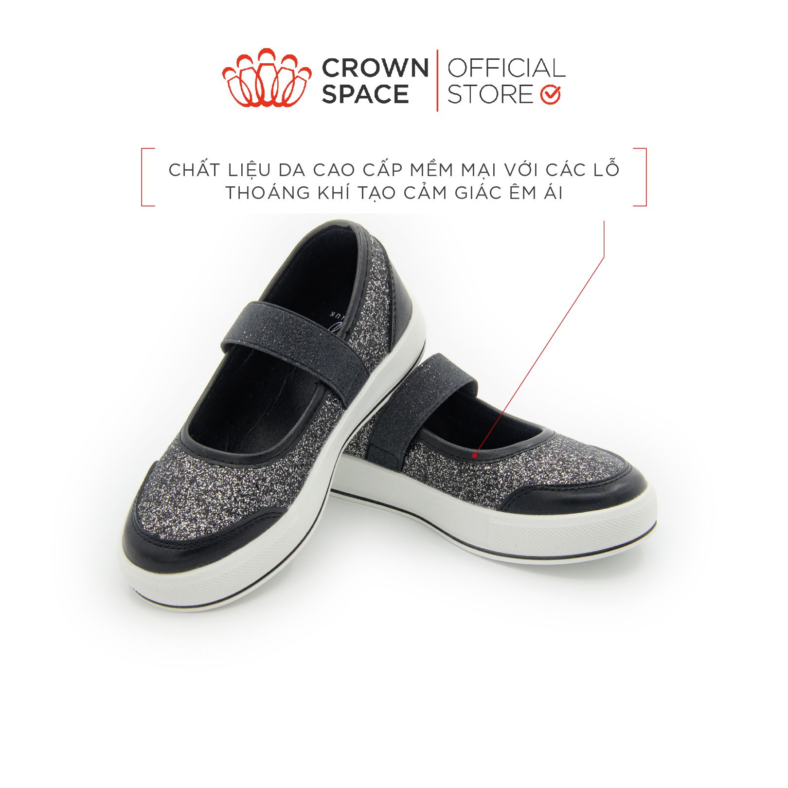 Giày Sneaker Trẻ Em Cao Cấp Chính Hãng Crown Space Dành Cho Bé Gái Đi Chơi Đi Học CRUK258 Size 26 - 35 