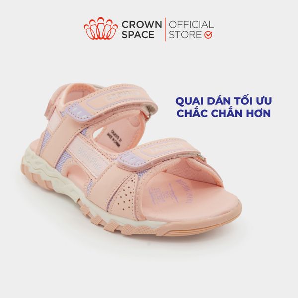  Dép Quai Hậu Sandals Trẻ Em Cao Cấp Chính Hãng Crown Space Dành Cho Bé Gái Đi Chơi Đi Học CRUK579 Size 30 - 36 