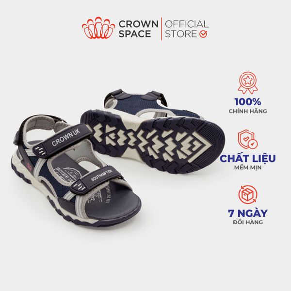  Dép Quai Hậu Sandals Trẻ Em Cao Cấp Chính Hãng Crown Space Dành Cho Bé Trai Bé Gái Đi Chơi Đi Học CRUK580 Size 30 - 36 