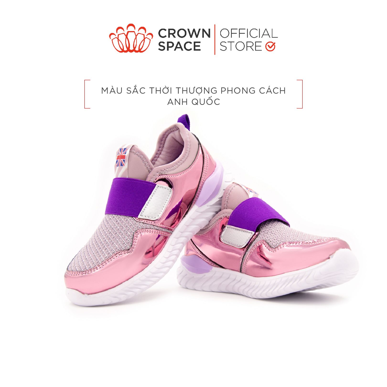  Giày Thể Thao Sneaker Trẻ Em Cao Cấp Chính Hãng Crown Space Dành Cho Bé Gái Bé Trai Đi Chơi Đi Học CRUK8035 Size 28 - 36 