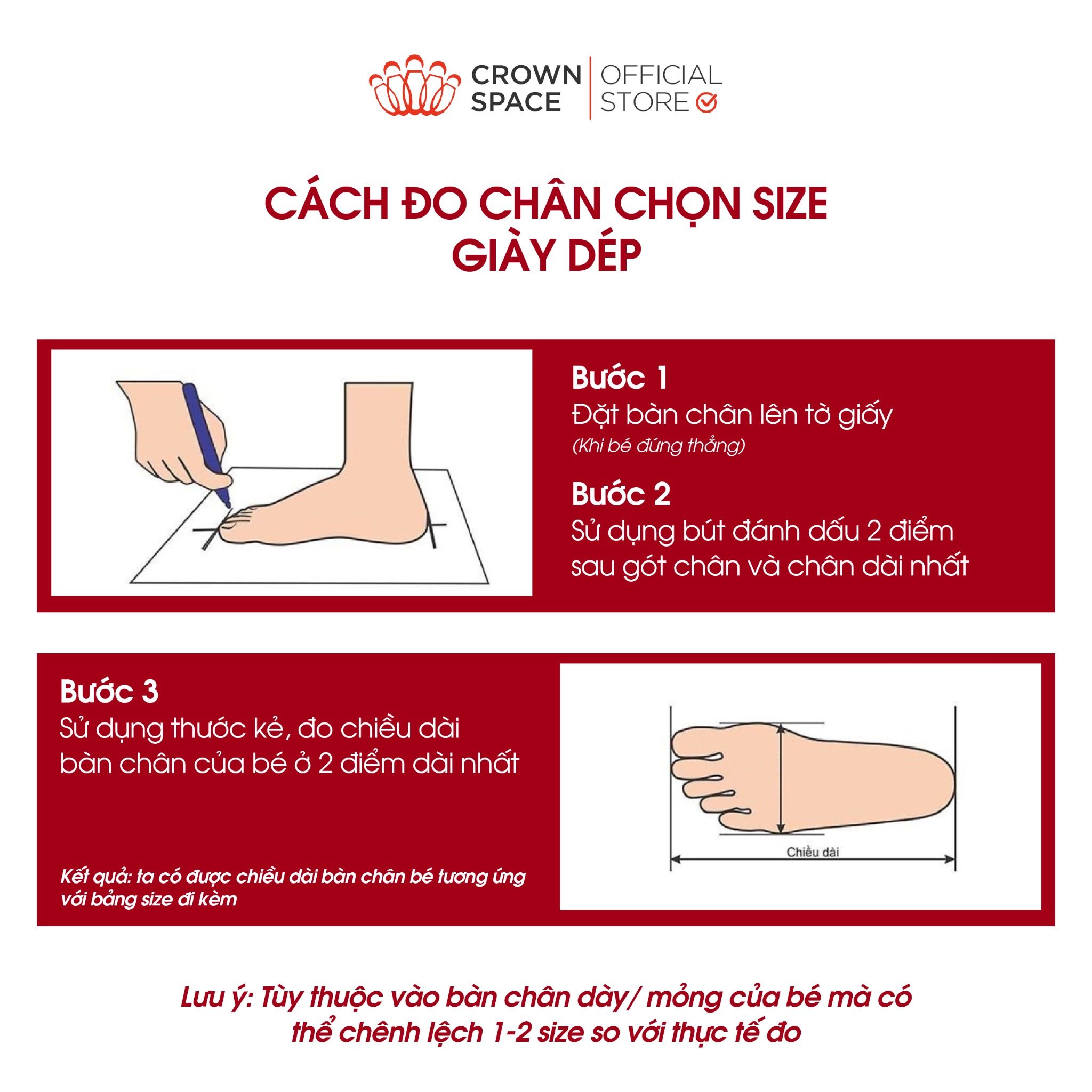 Dép Sandal Quai Dán Bé Trai Cao Cấp, Siêu Nhẹ, Chống Trơn | Crown Space CRUK542