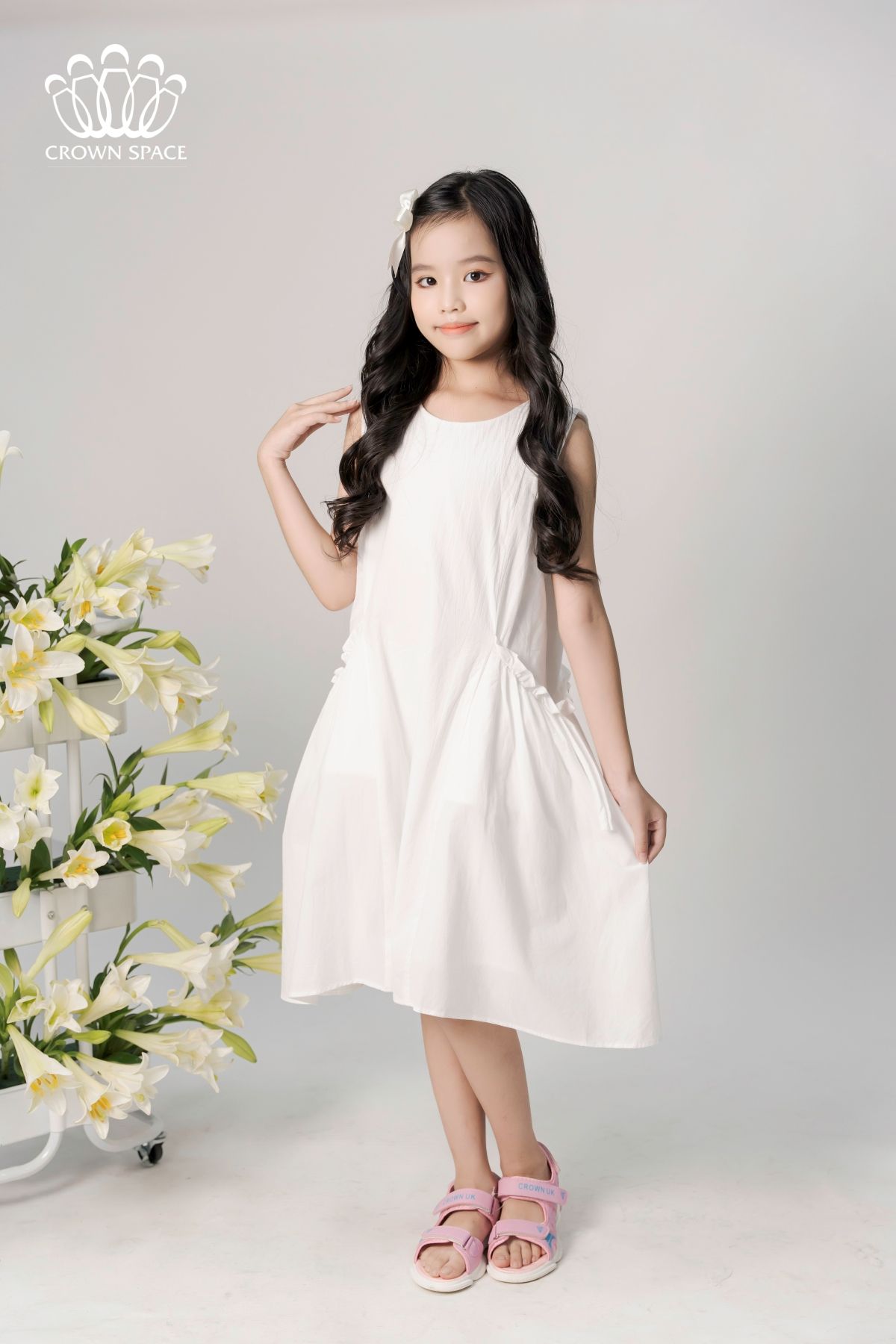 Váy Cotton Bé Gái Thoáng mát Mùa Hè | Crown Space CKGS2840701