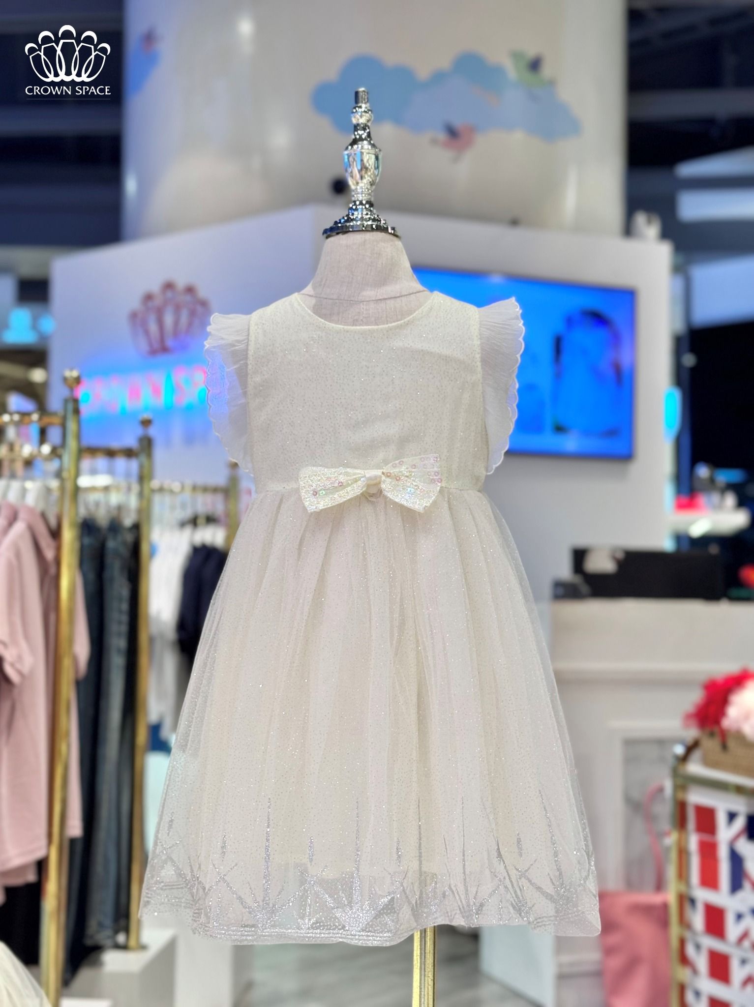 Váy Công Chúa Bé Gái Đính Nơ Cao Cấp | Crown Space CKGS2850106