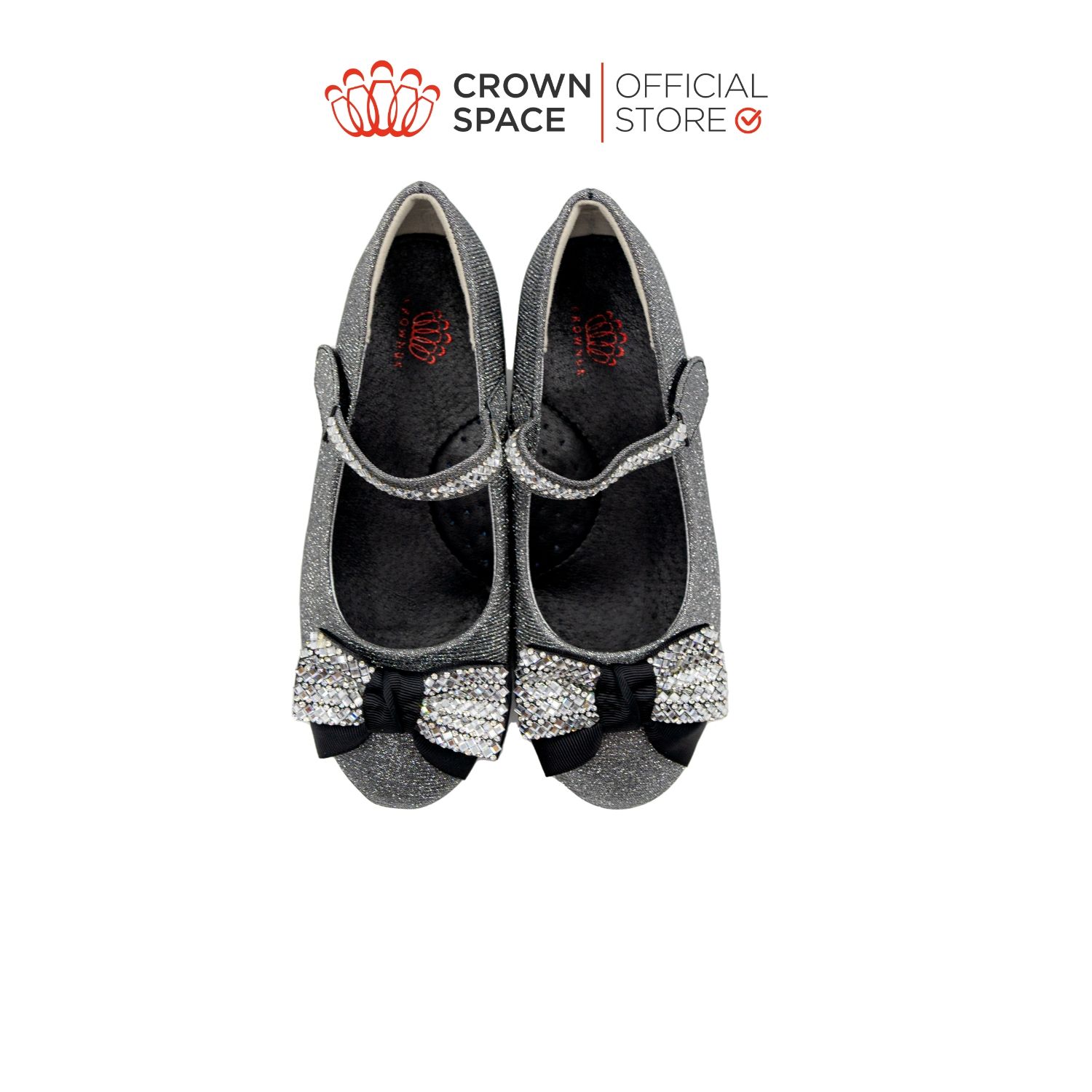  Giày Búp Bê Cao Gót Trẻ Em Cao Cấp Chính Hãng Crown Space Dành Cho Bé Gái Đi Chơi Đi Học CRUK3146 Size 30 - 36 