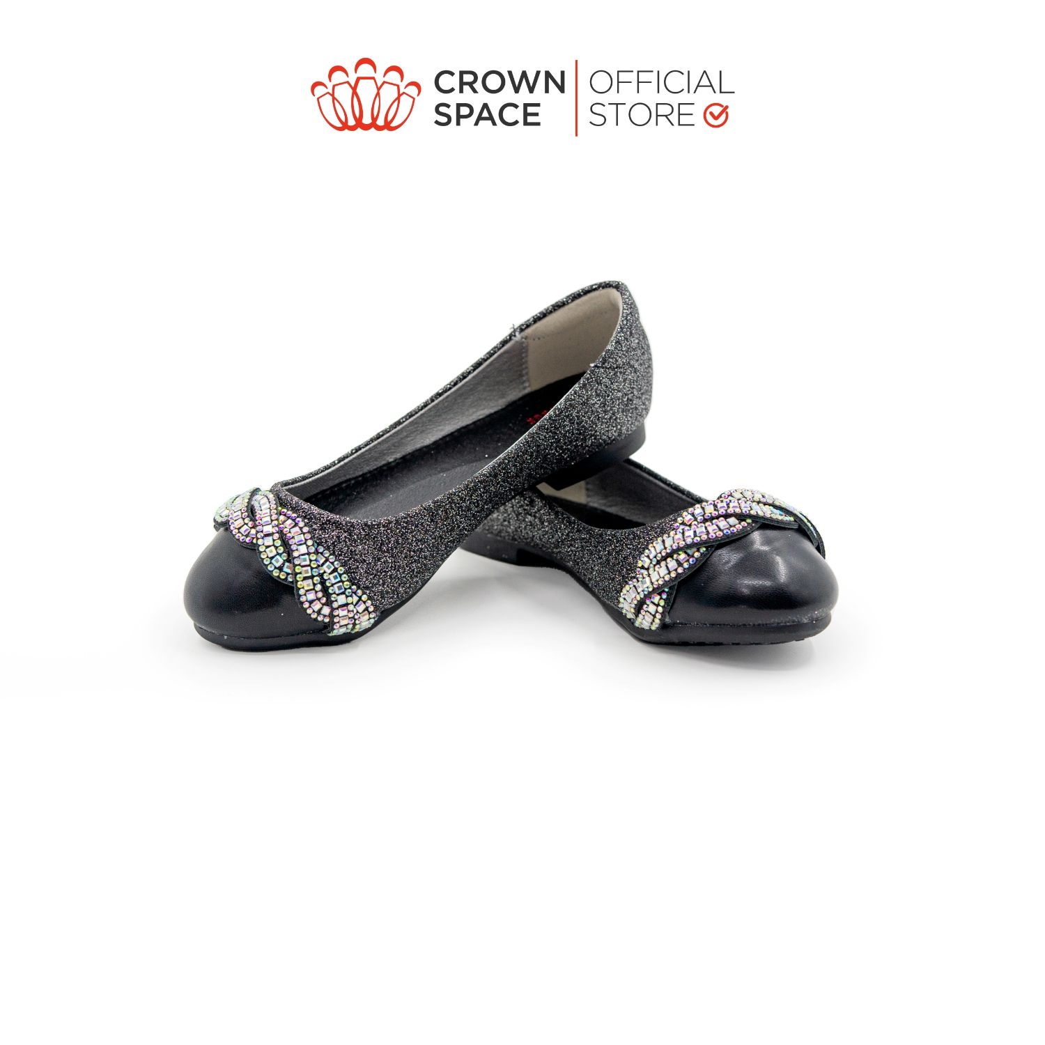  Giày Búp Bê Trẻ Em Cao Cấp Chính Hãng Crown Space Dành Cho Bé Gái Đi Chơi Đi Học CRUK3147 Size 30 - 36 