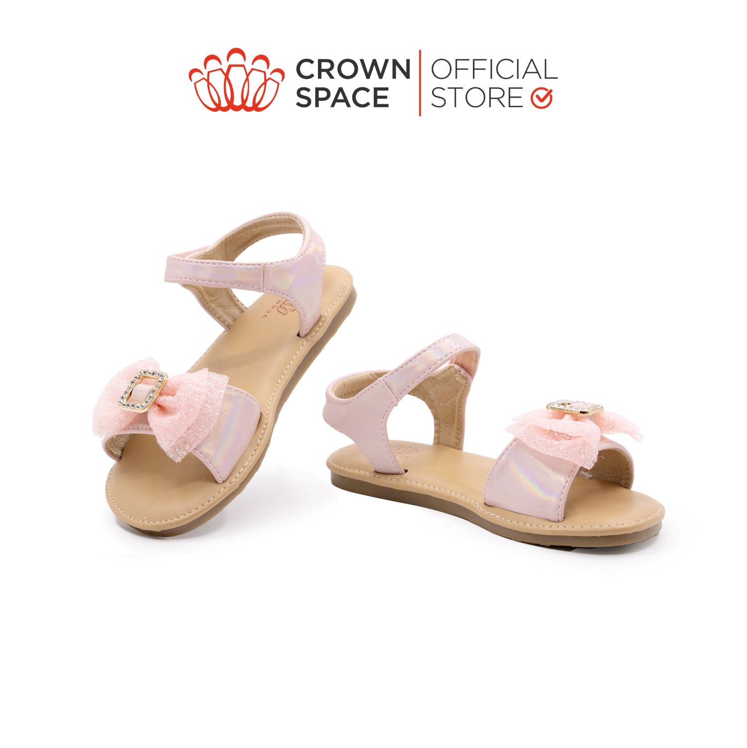 Sandal Quai Hậu Bé Gái Êm Ái, Bảo Vệ, Dễ Thương Cho Bé | Crown Space CRUK7042