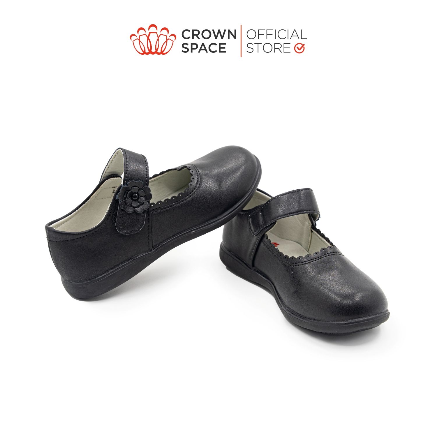  Giày Búp Bê School Shoes Đi Học Trẻ Em Cao Cấp Chính Hãng Crown Space Dành Cho Bé Gái CRUK3073 Size 30 - 36 