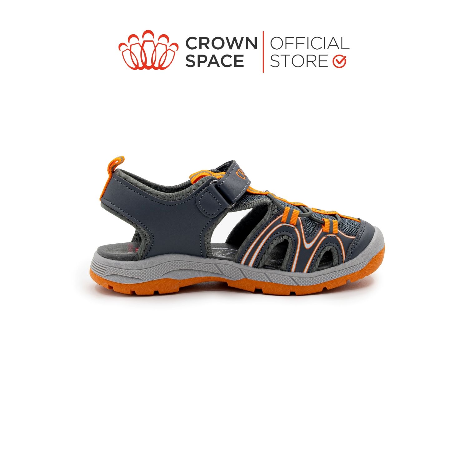  Dép Quai Hậu Sandals Trẻ Em Cao Cấp Chính Hãng Crown Space Dành Cho Bé Trai Đi Chơi Đi Học CRUK569 Size 28 - 36 