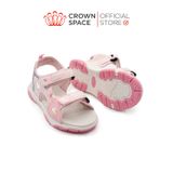  Dép Quai Hậu Sandals Trẻ Em Cao Cấp Chính Hãng Crown Space Dành Cho Bé Gái Đi Chơi Đi Học CRUK565 Size 27 - 36 