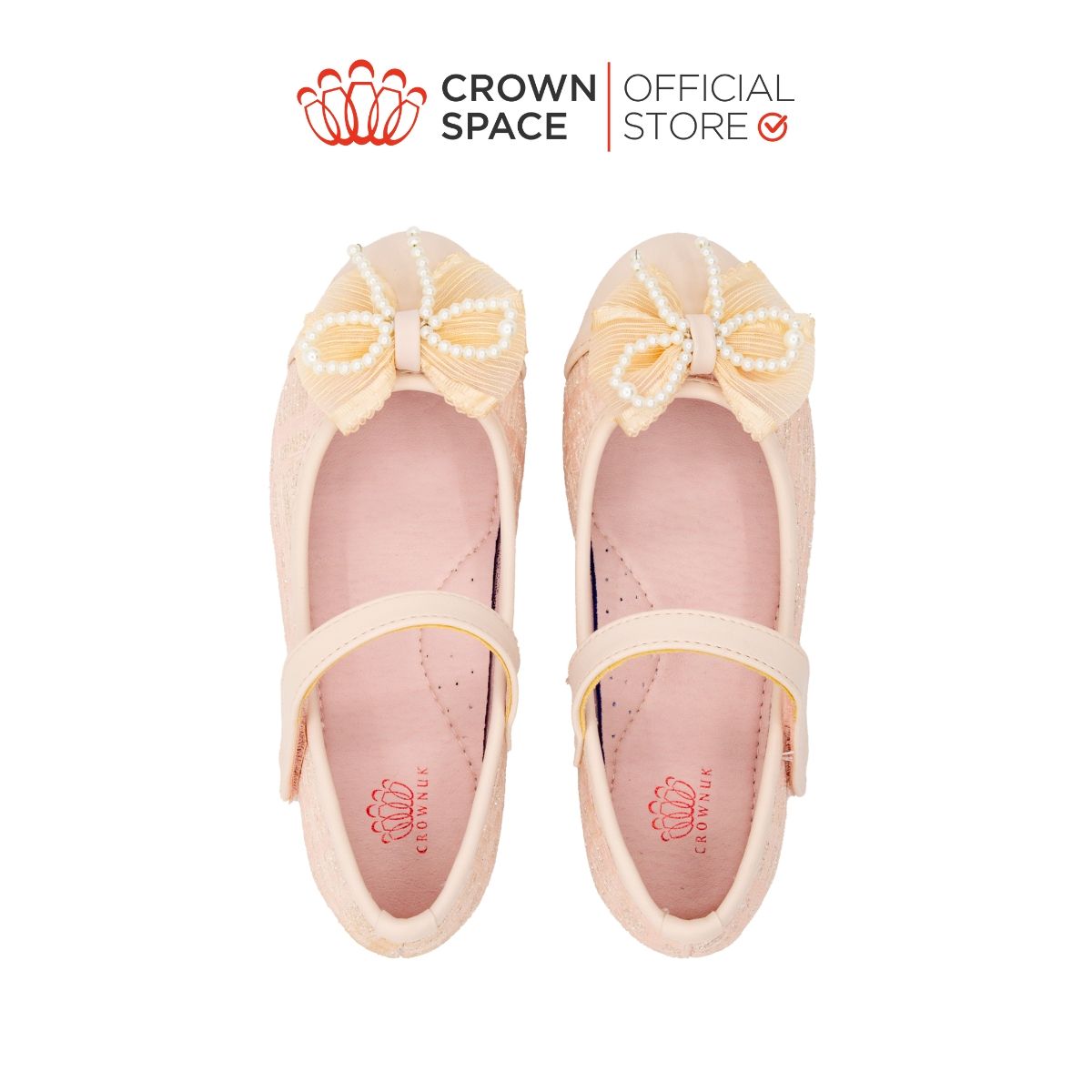  Giày Búp Bê Trẻ Em Cao Cấp Chính Hãng Crown Space Dành Cho Bé Gái Đi Chơi Đi Học CRUK3161 Size 28 - 37 