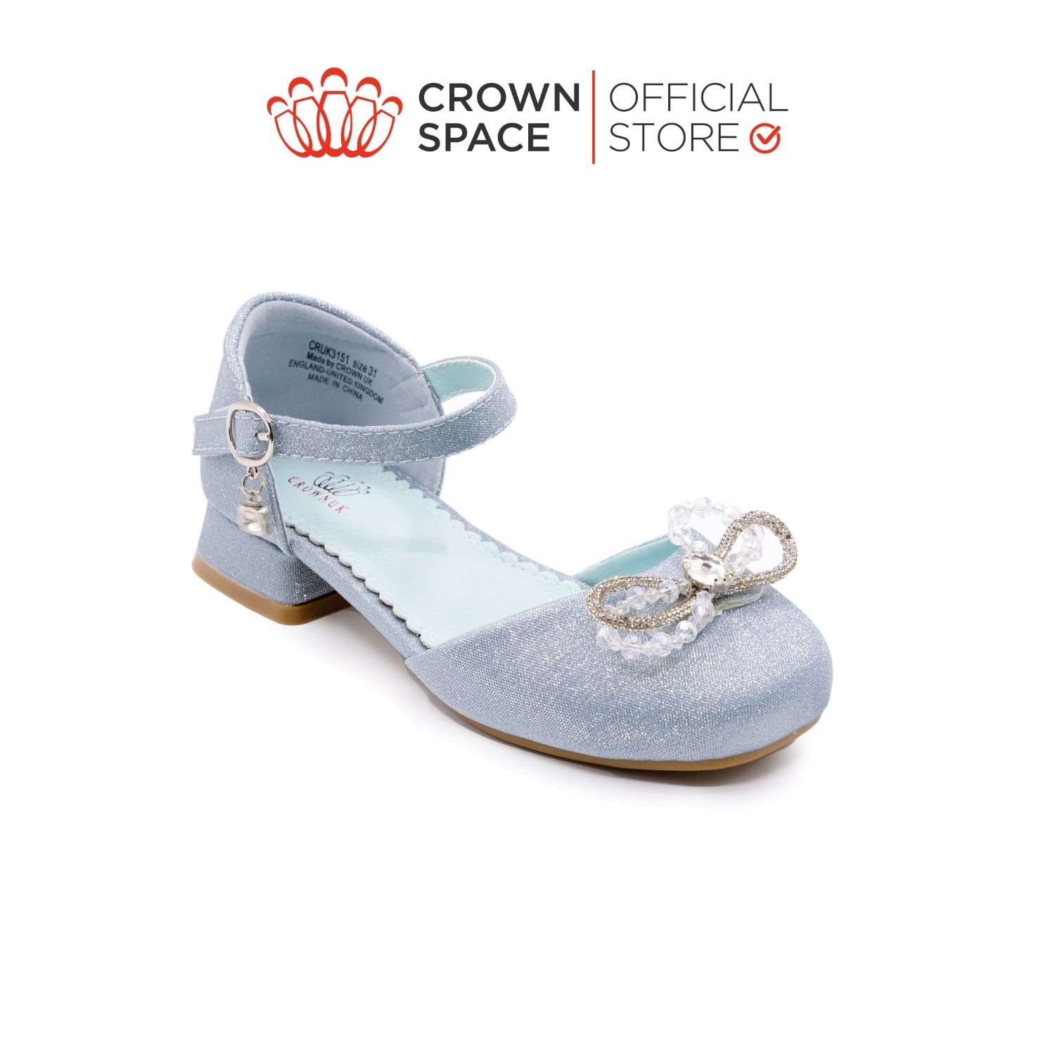  Giày Búp Bê Trẻ Em Cao Cấp Chính Hãng Crown Space Dành Cho Bé Gái Đi Chơi Đi Học CRUK3153 Size 25 - 30 