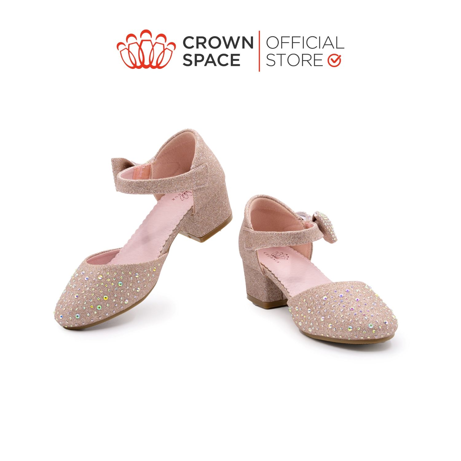  Giày Búp Bê Trẻ Em Cao Cấp Chính Hãng Crown Space Dành Cho Bé Gái Đi Chơi Đi Học CRUK3152 Size 31 - 36 