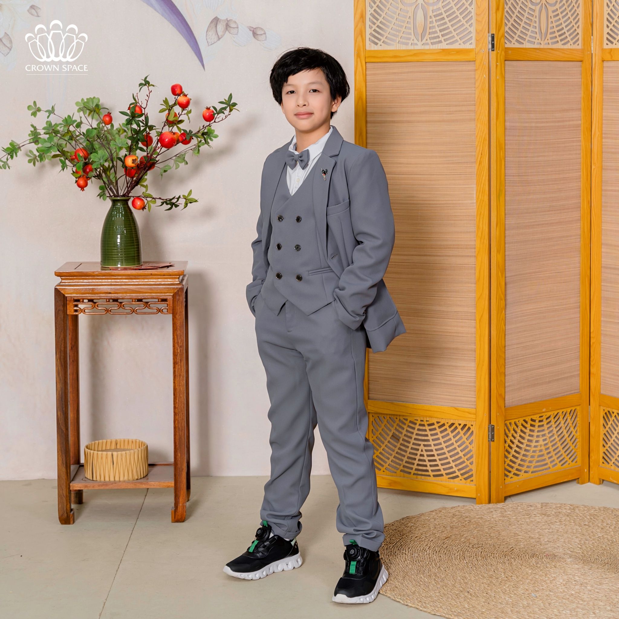  Vest Bé Trai Cao Cấp Phiên Bản Limited Crown Kids CKBL6933313 Size 30 - 50Kg 