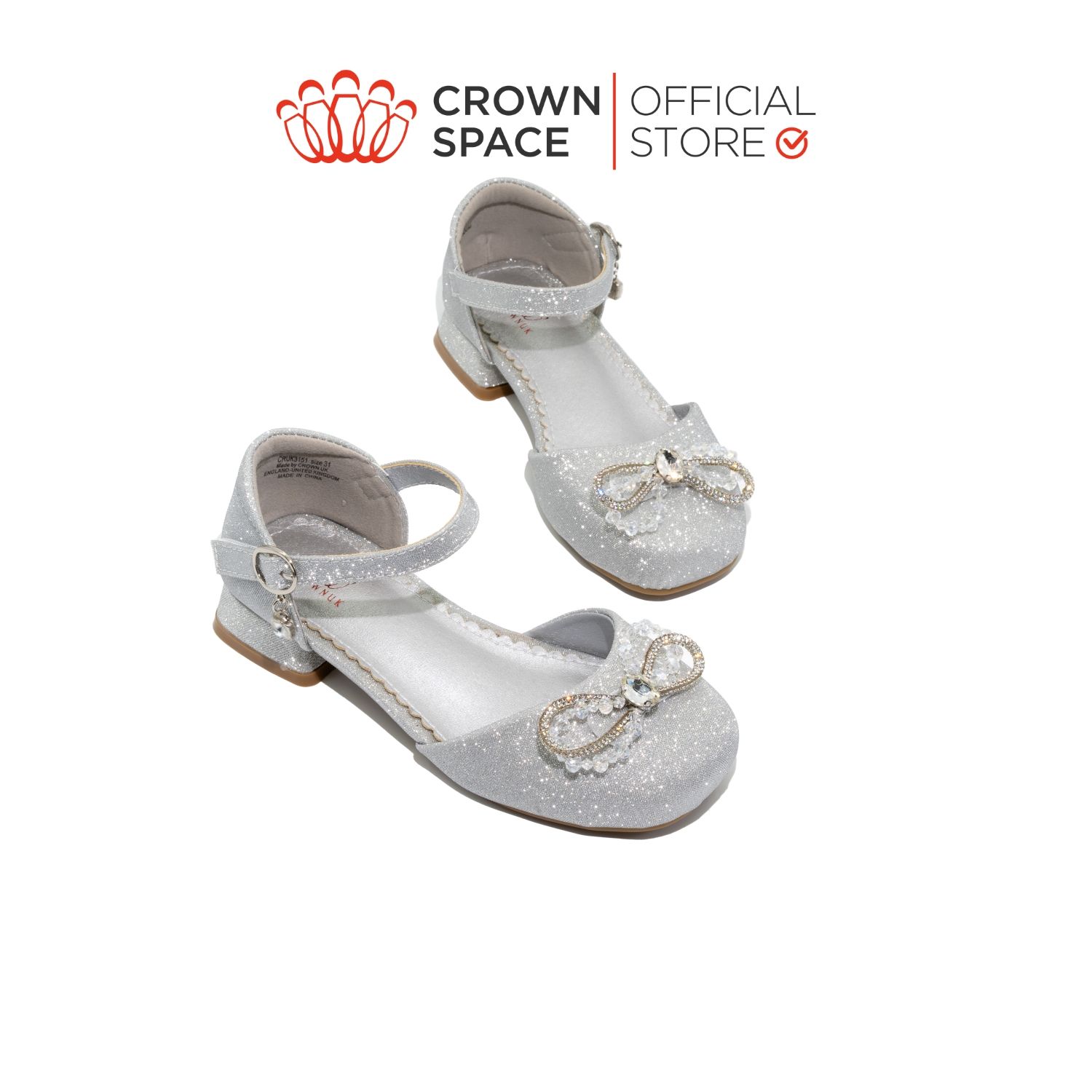  Giày Búp Bê Trẻ Em Cao Cấp Chính Hãng Crown Space Dành Cho Bé Gái Đi Chơi Đi Học CRUK3151 Size 31 - 36 