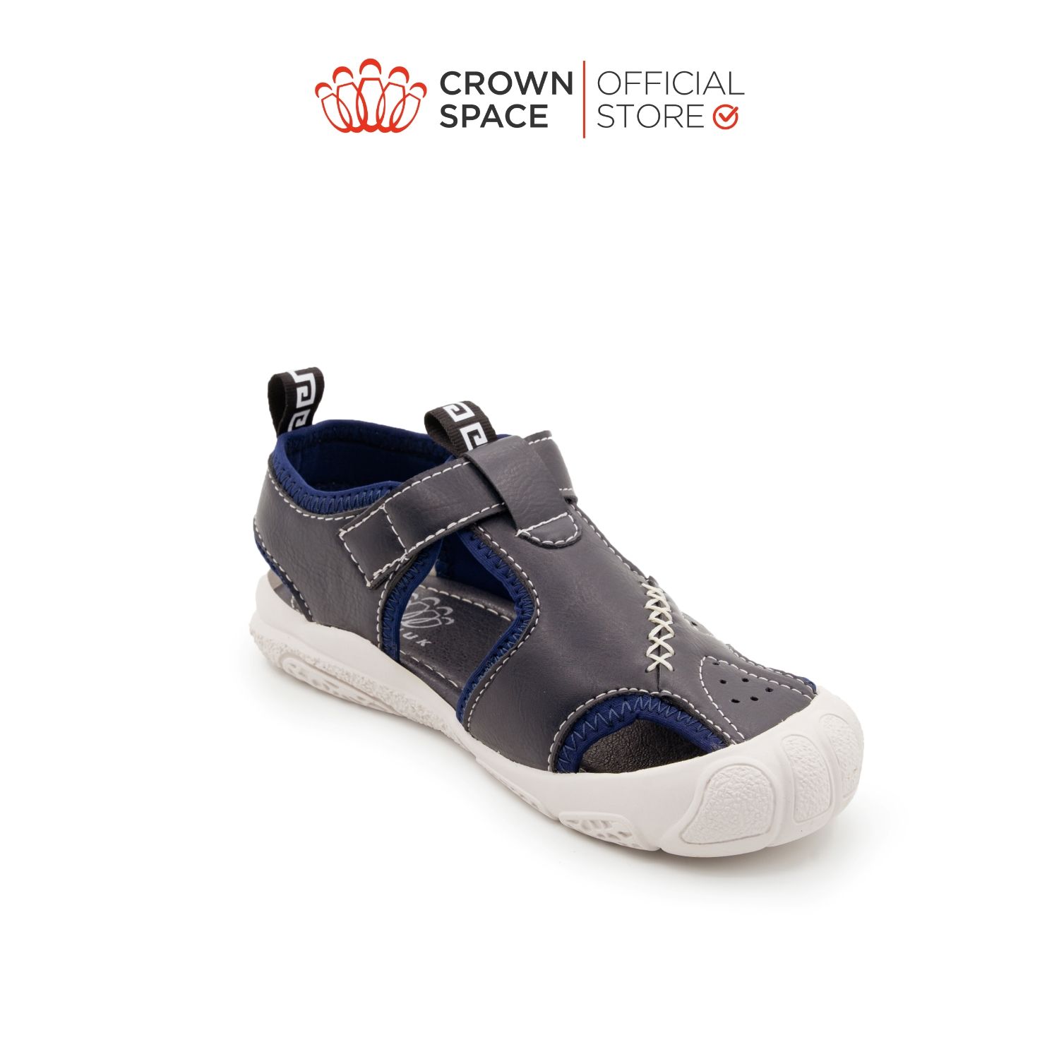  Dép Quai Hậu Sandals Bít Mũi Trẻ Em Cao Cấp Chính Hãng Crown Space Dành Cho Bé Trai Đi Chơi Đi Học CRUK653 Size 32 - 37 