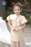  Áo Dài Dành Cho Bé Gái Crown Kids Cao Cấp CKGS9922901 Size 14 - 45Kg 