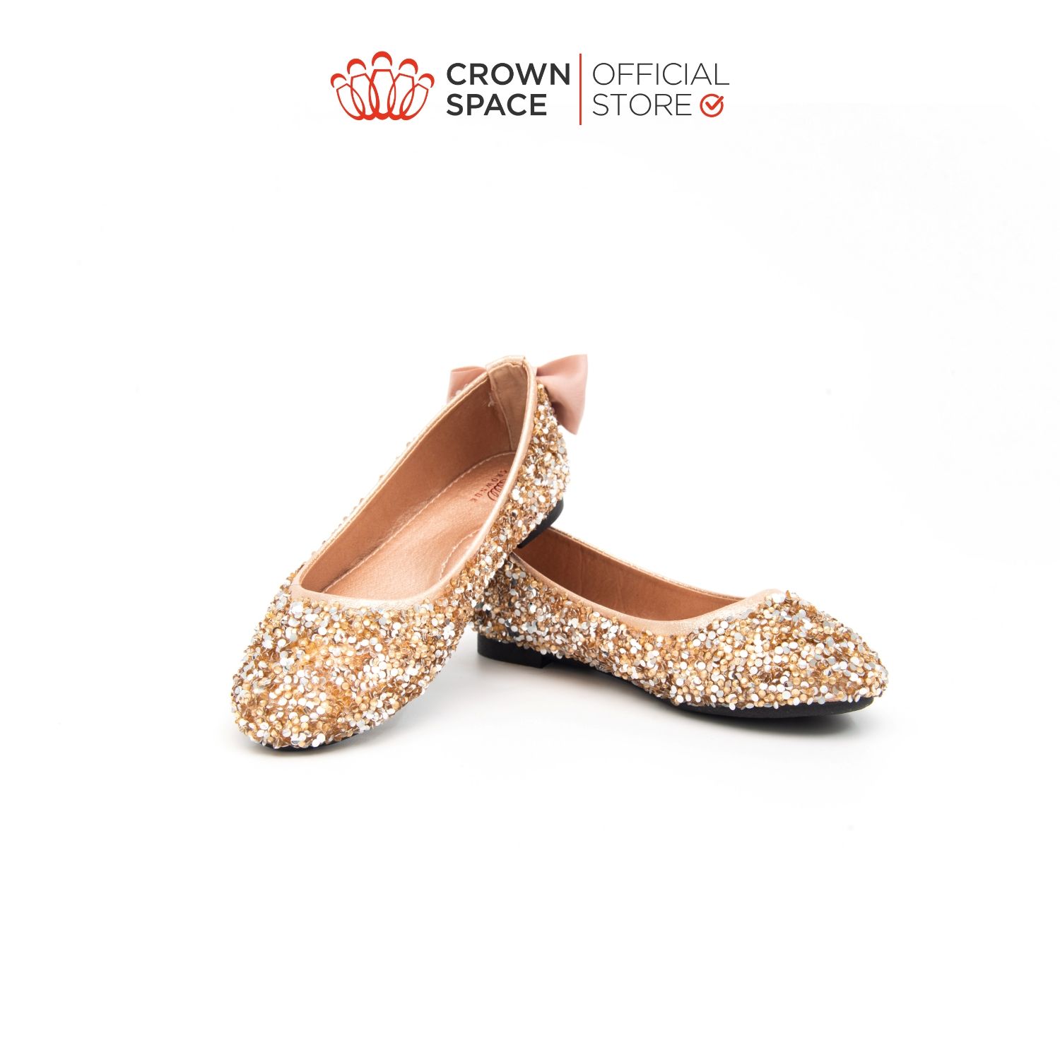Giày Búp Bê Bé Gái Đi Học Đi Chơi Crown Space UK Ballerina Trẻ Em Cao Cấp CRUK3033 Nhẹ Êm Thoáng Size 29-36