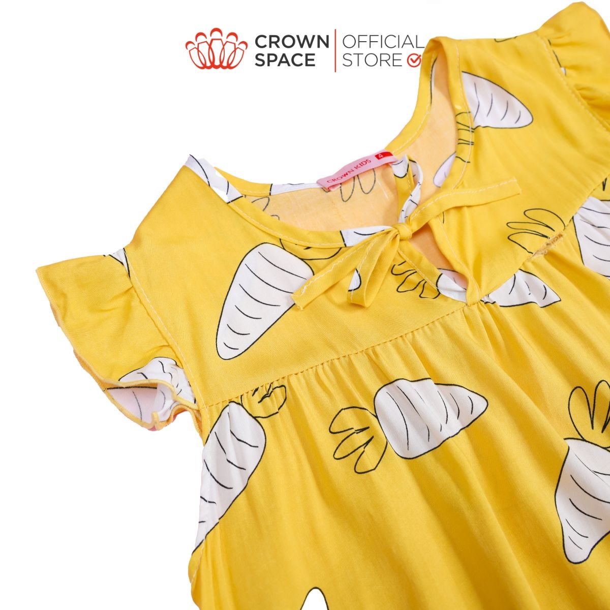  Bộ Mặc Nhà Dành Cho Bé Gái Crown Kids CKGS2911201 Size 14 - 28Kg 