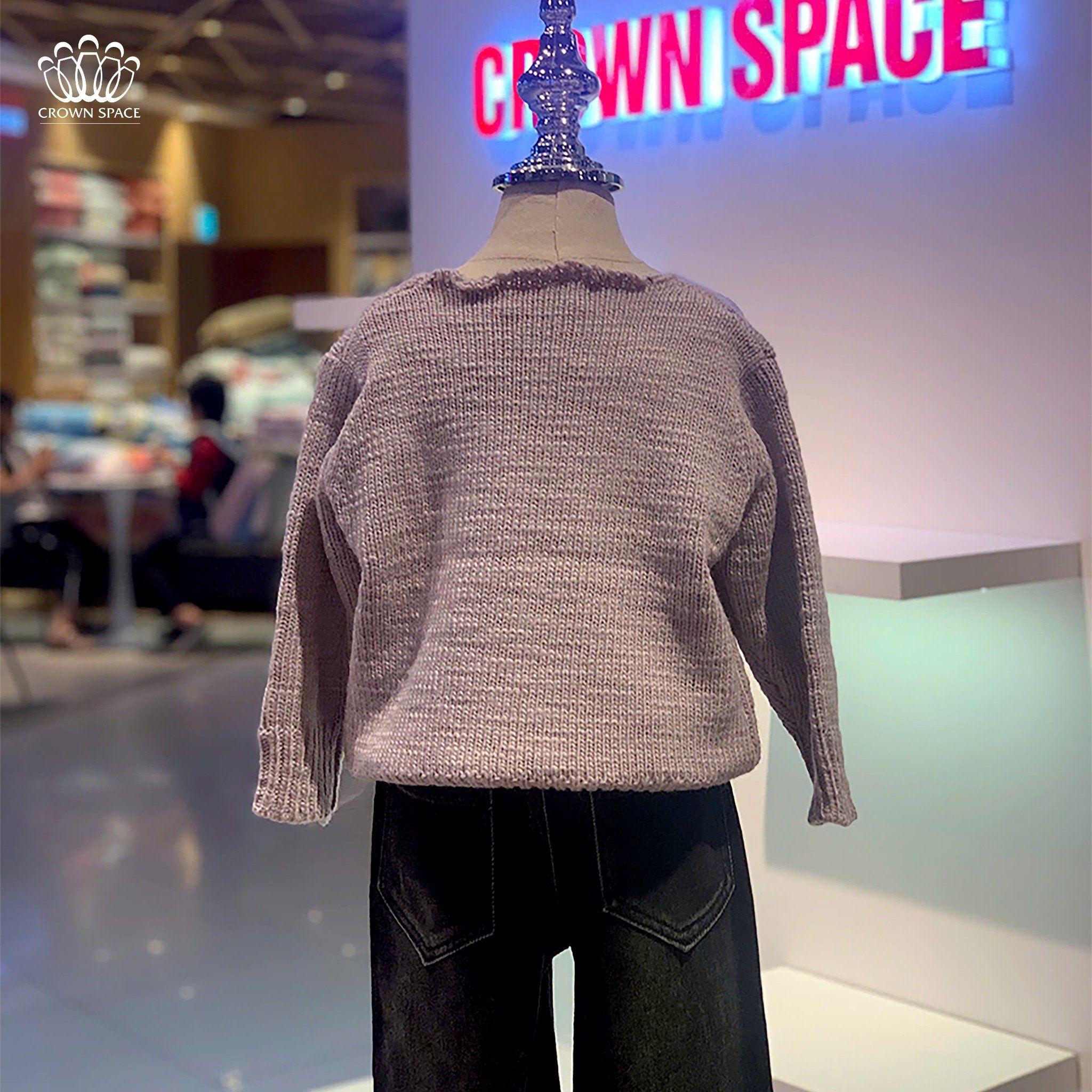 Áo Cardigan Khoác Len Bé Gái Màu Tím/Màu Be Thời Trang Cao Cấp Thiết Kế Độc Quyền Crown Space CKGL6441701 Phong Cách Tiểu Thư Sang Chảnh Dịu Dàng Cho Bé Đi Học Đi Chơi (19kg - 33kg)