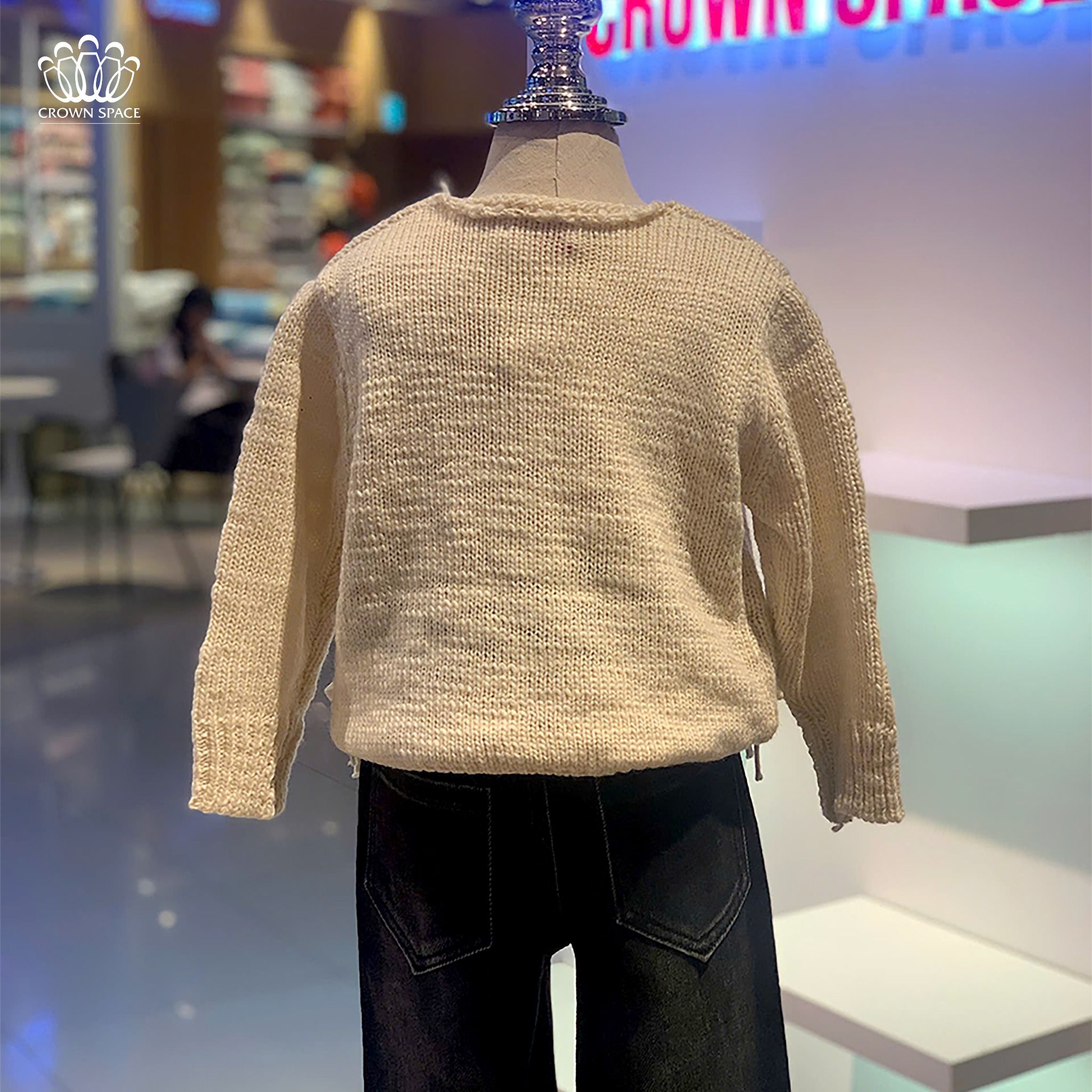Áo Cardigan Khoác Len Bé Gái Màu Tím/Màu Be Thời Trang Cao Cấp Thiết Kế Độc Quyền Crown Space CKGL6441701 Phong Cách Tiểu Thư Sang Chảnh Dịu Dàng Cho Bé Đi Học Đi Chơi (19kg - 33kg)