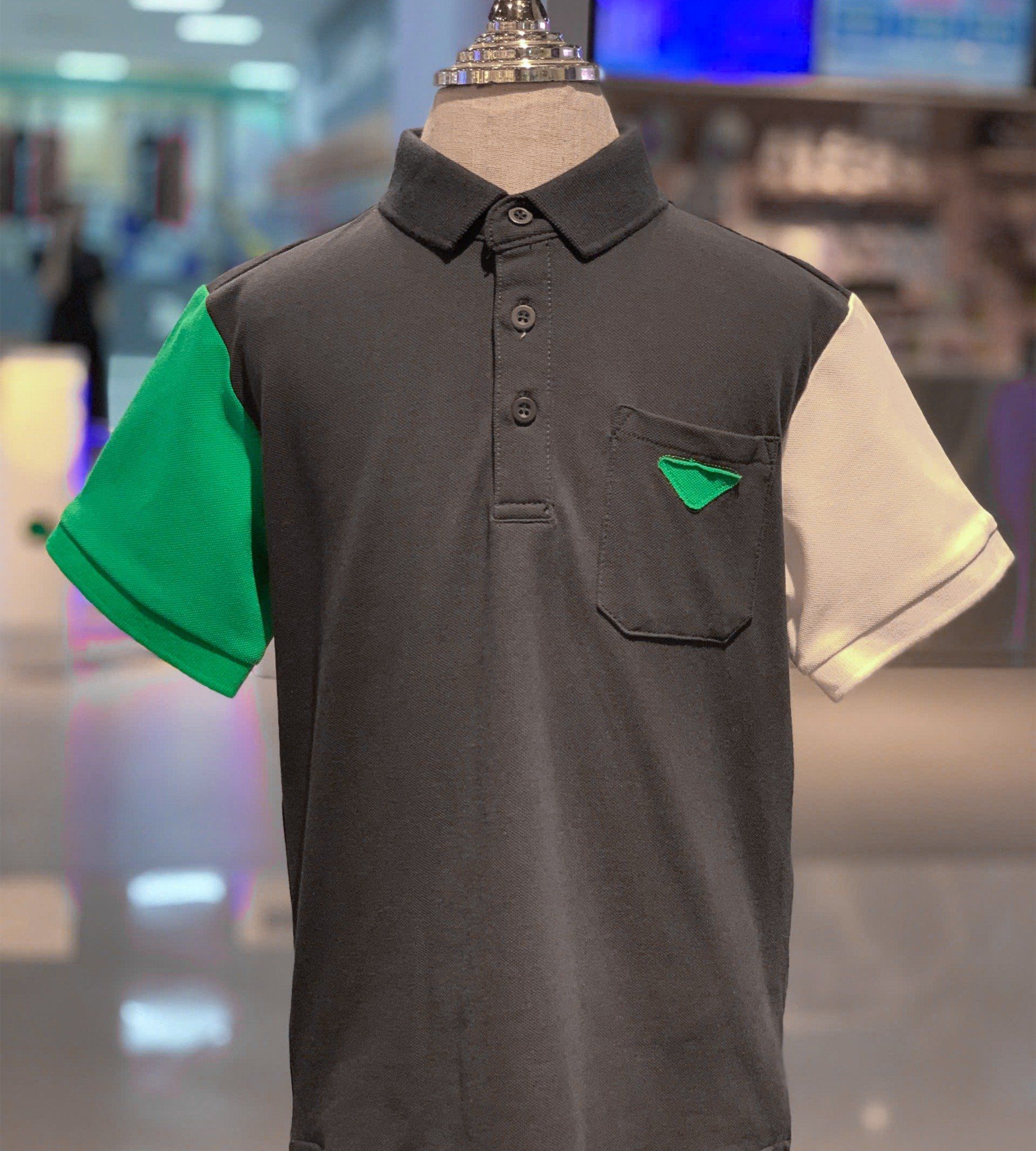 Áo Polo Tay Ngắn Bé Trai Cotton Cao Cấp Phối Màu Năng Động | Crown Space CKBS2150129
