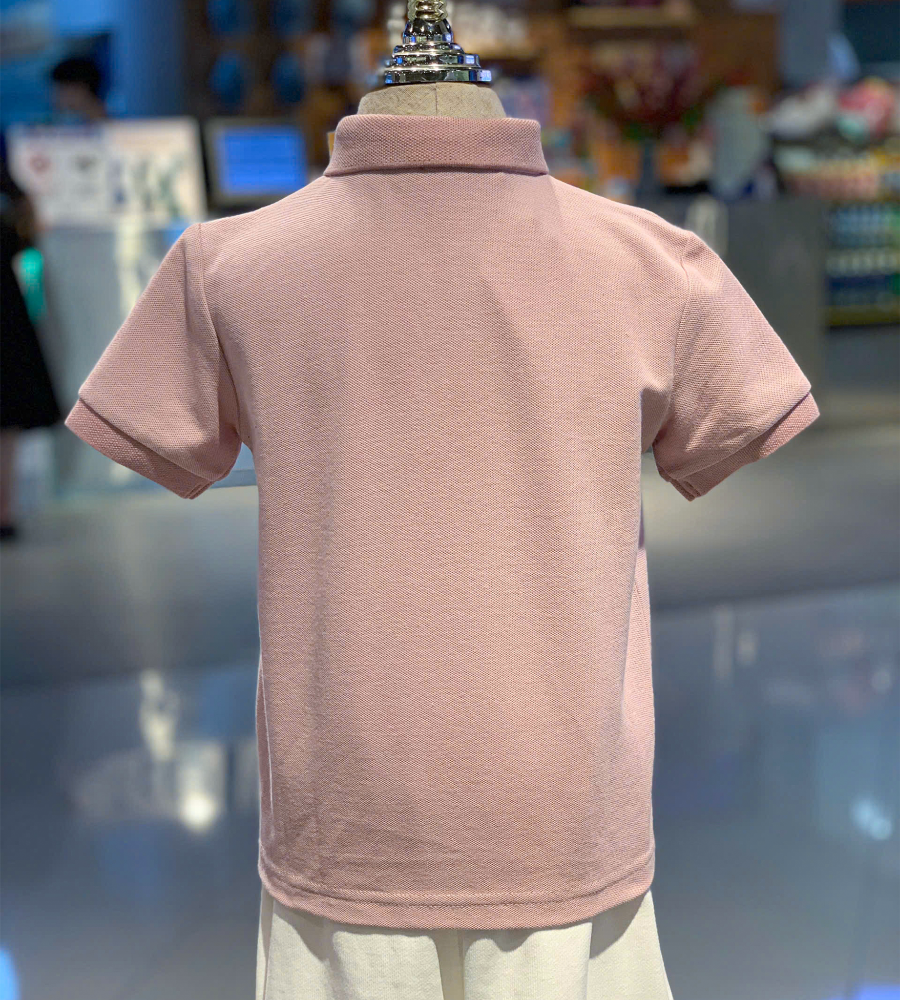 Áo Polo Tay Ngắn Bé Trai Màu Hồng Pastel Cotton Cao Cấp | Crown Space CKBS2150131