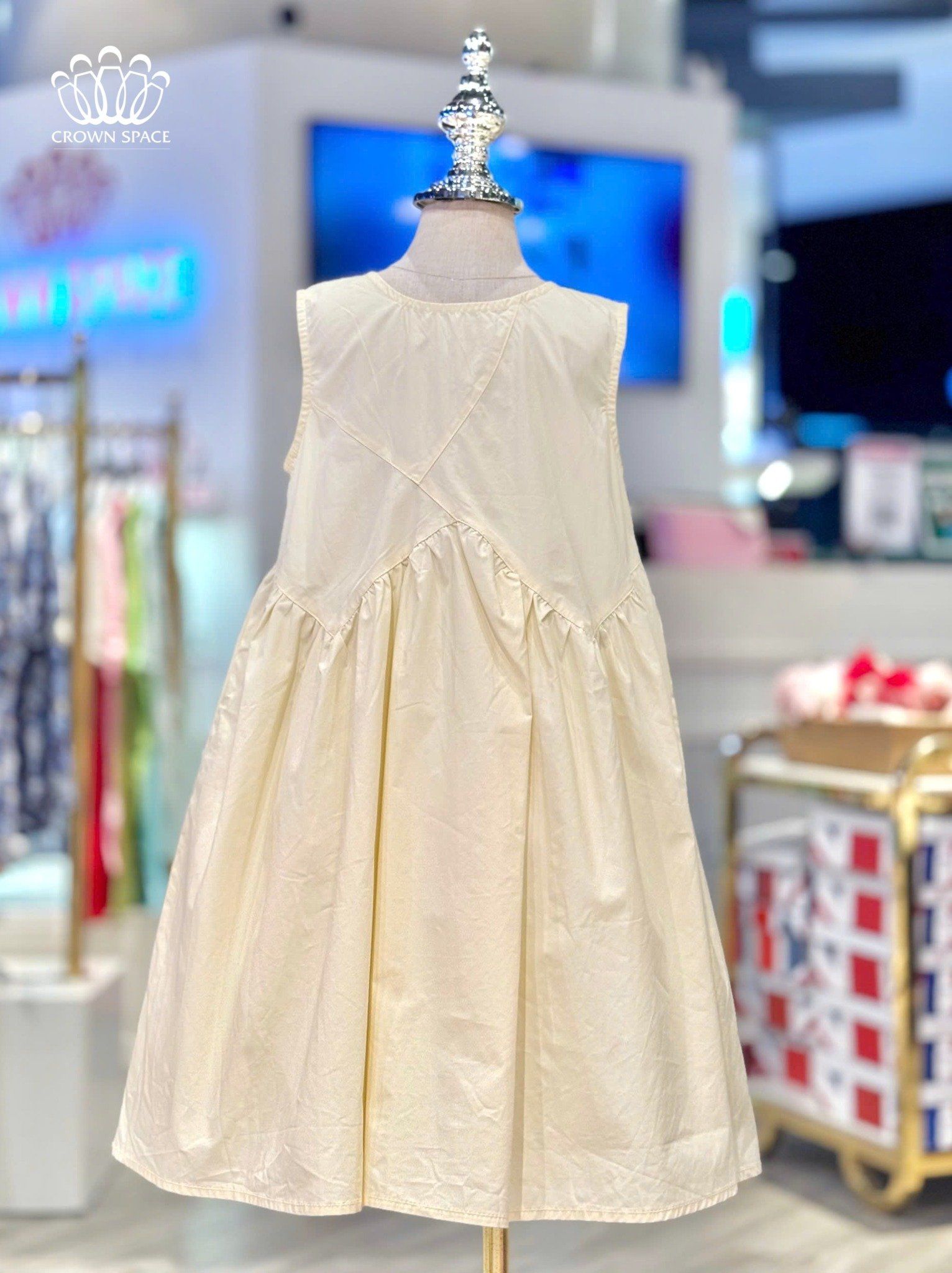 Váy Cotton Bé Gái Mùa Hè Thoáng Mát | Crown Space CKGS2850307