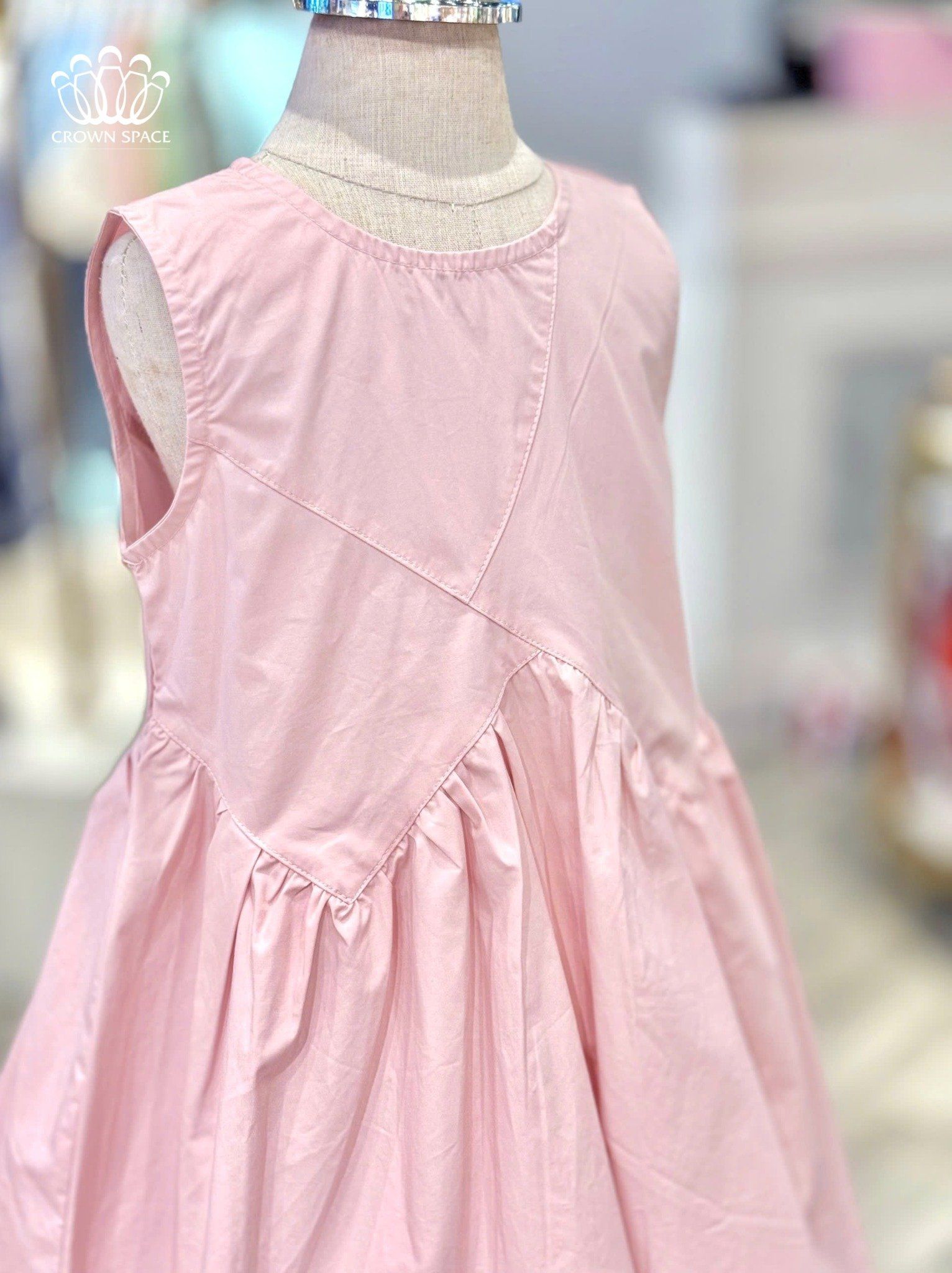 Váy Cotton Bé Gái Mùa Hè Thoáng Mát | Crown Space CKGS2850307