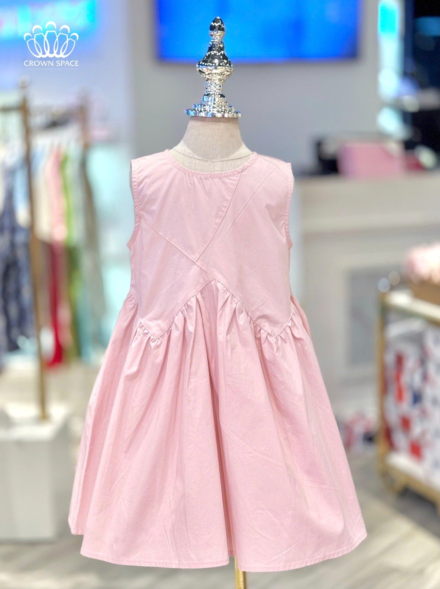 Váy Cotton Bé Gái Mùa Hè Thoáng Mát | Crown Space CKGS2850307