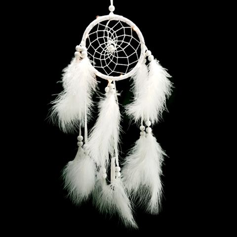 Dreamcatcher Trắng Hạt Gỗ