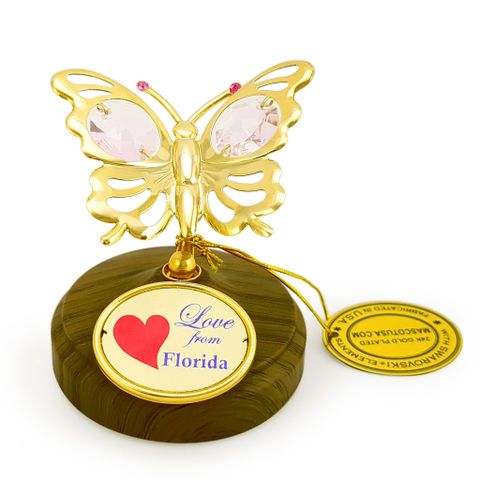 Bướm Mạ Vàng Đính Pha Lê - Love From Florida
