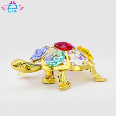 Rùa Mạ Vàng Đính Pha Lê Swarovski