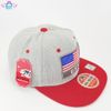 Nón Snapback Vành Đỏ Cờ USA