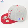 Nón Snapback Vành Đỏ Cờ USA