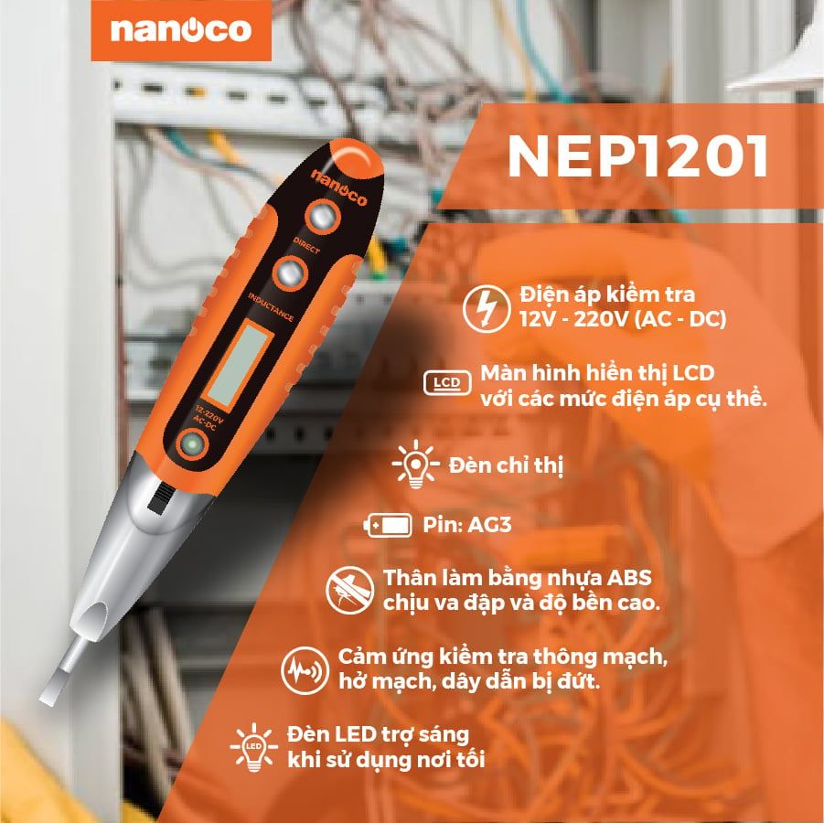  Bút thử điện đa năng Nanoco NEP1201 