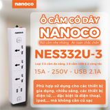  Ổ Cắm Có Dây Nanoco NES3332-3 