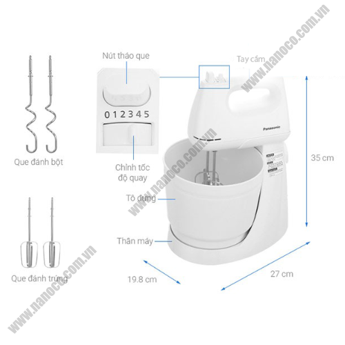 Máy đánh trứng Panasonic MK-GB3WRA