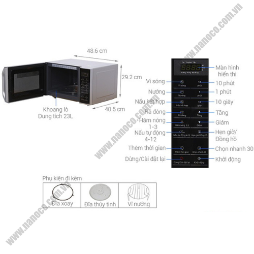 Lò vi sóng có nướng Panasonic NN-GT35HMYUE