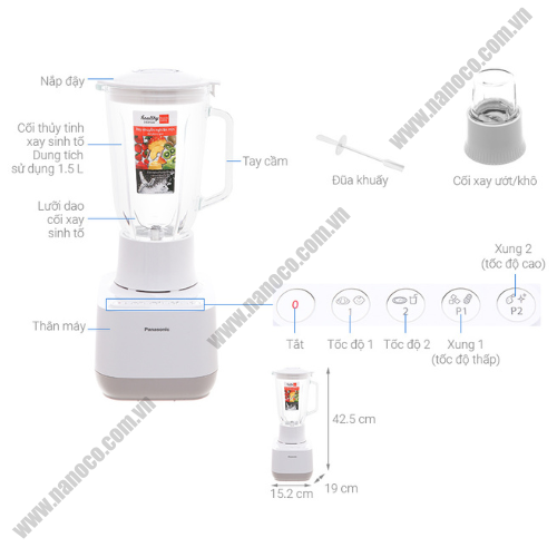  Máy xay sinh tố Panasonic MX-MG5351WRA 