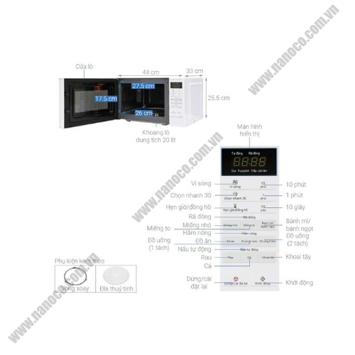 Lò vi sóng Panasonic NN-ST25JWYUE