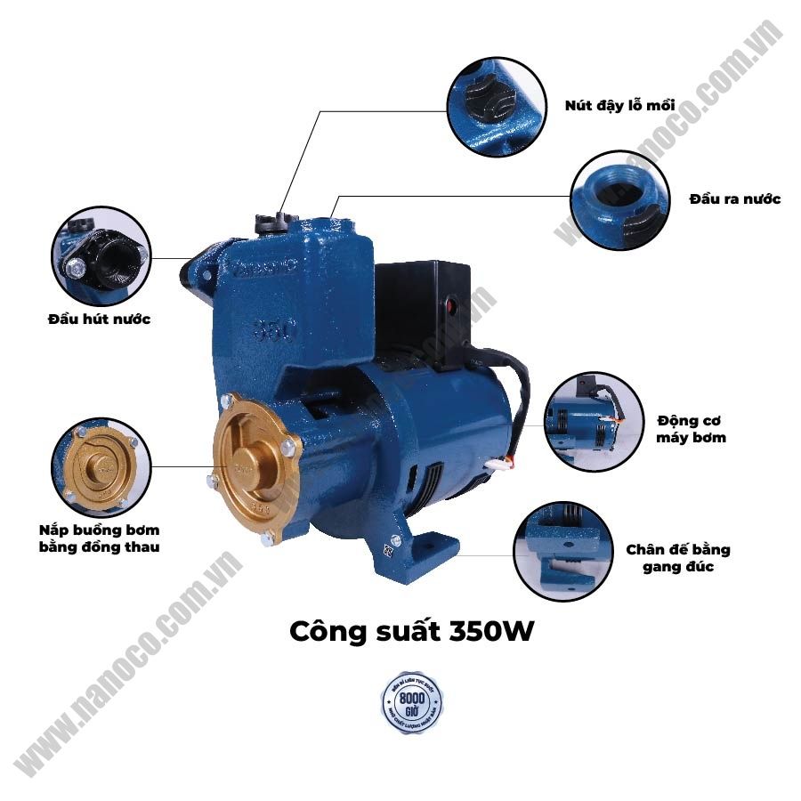 Máy bơm đẩy cao Panasonic GP-350JA-SV5/GP-350JA-NV5