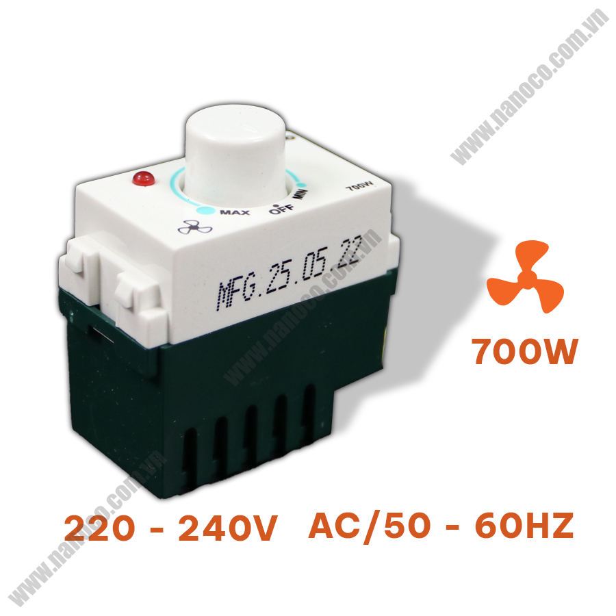 Công tắc điều chỉnh tốc độ quạt/ độ sáng đèn Nanoco