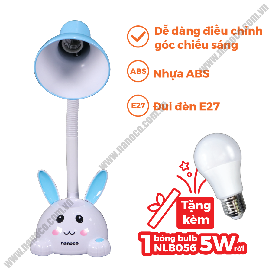  Đèn bàn LED không bóng NDKC01BE Nanoco (thỏ xanh) 