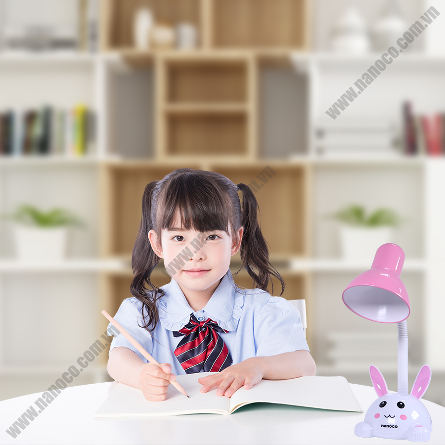 Đèn bàn LED không bóng Nanoco NDKC01P (thỏ hồng)