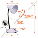  Đèn bàn LED không bóng NDKC02W Nanoco (trắng) 