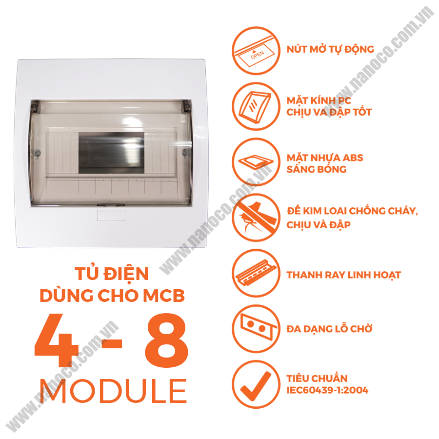 Tủ điện Nanoco NDP108P/NDP108