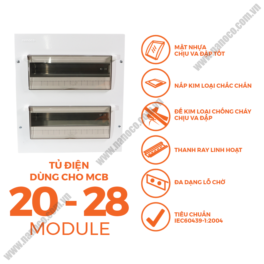 Tủ điện Nanoco NDP128