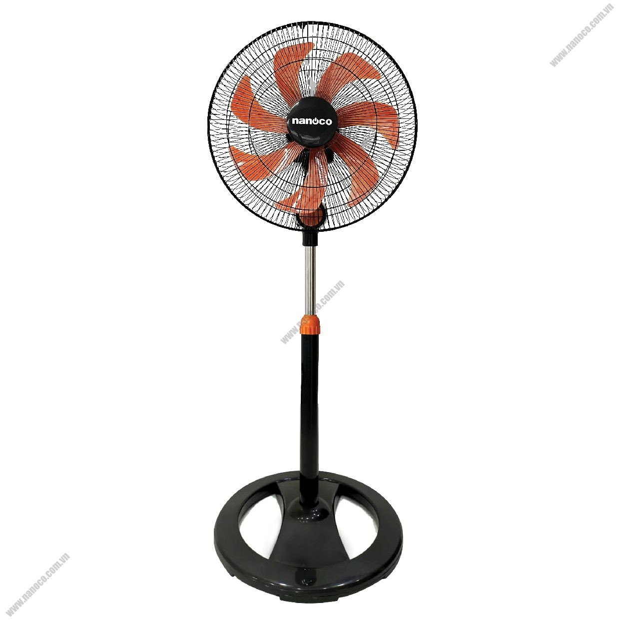 Quạt đứng 7 cánh CN Nanoco NSF1607 màu đen cam